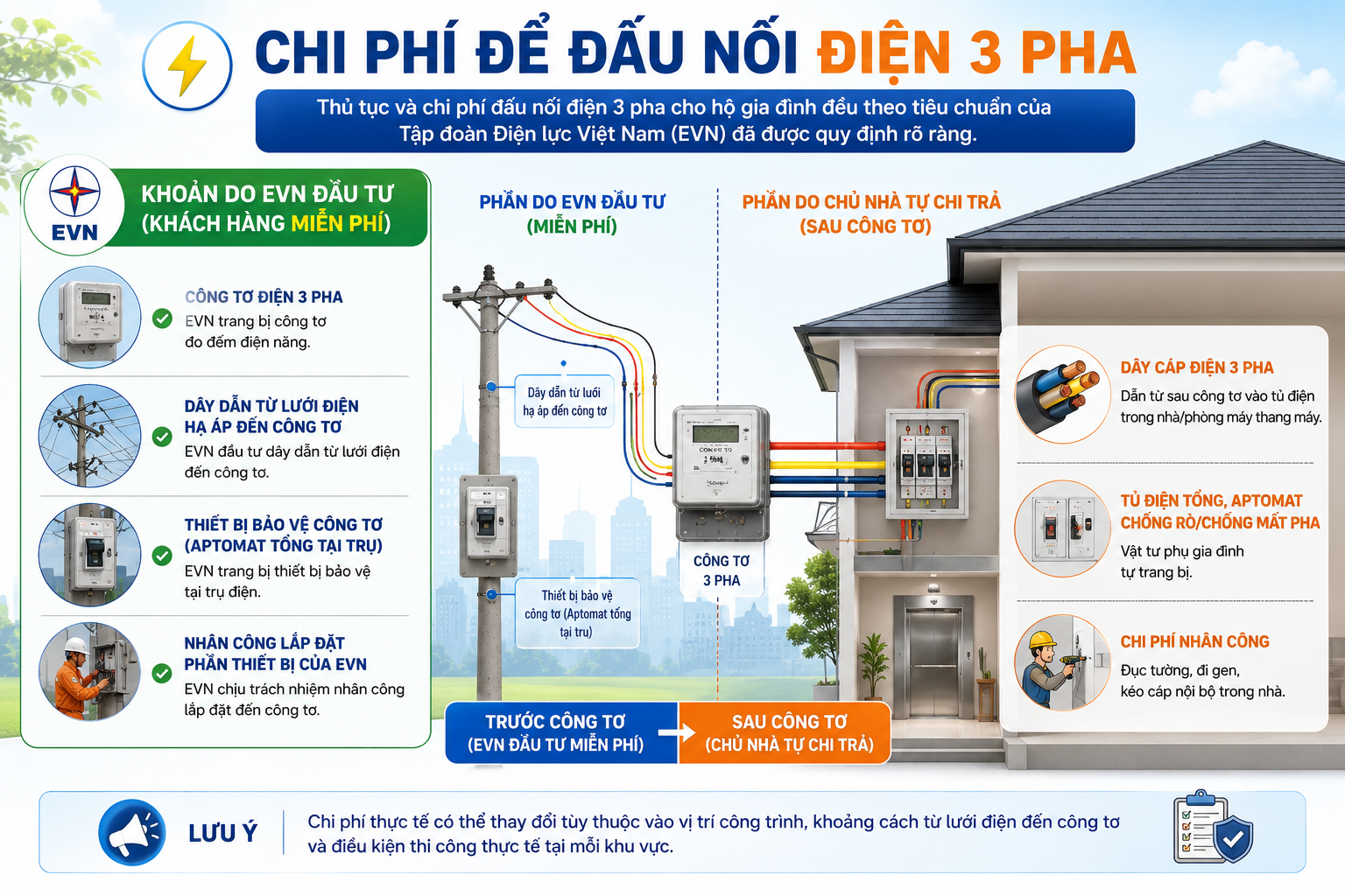 Chi Phi De Dau Noi Dien 3 Pha